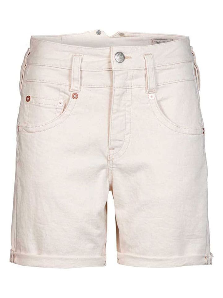 Herrlicher Szorty dżinsowe w kolorze kremowym rozmiar: W26