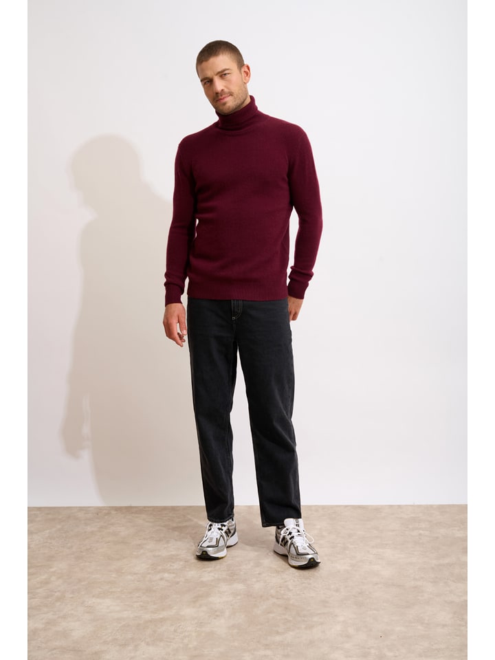 Just Cashmere Kaszmirowy golf "Sacha" w kolorze bordowym rozmiar: M