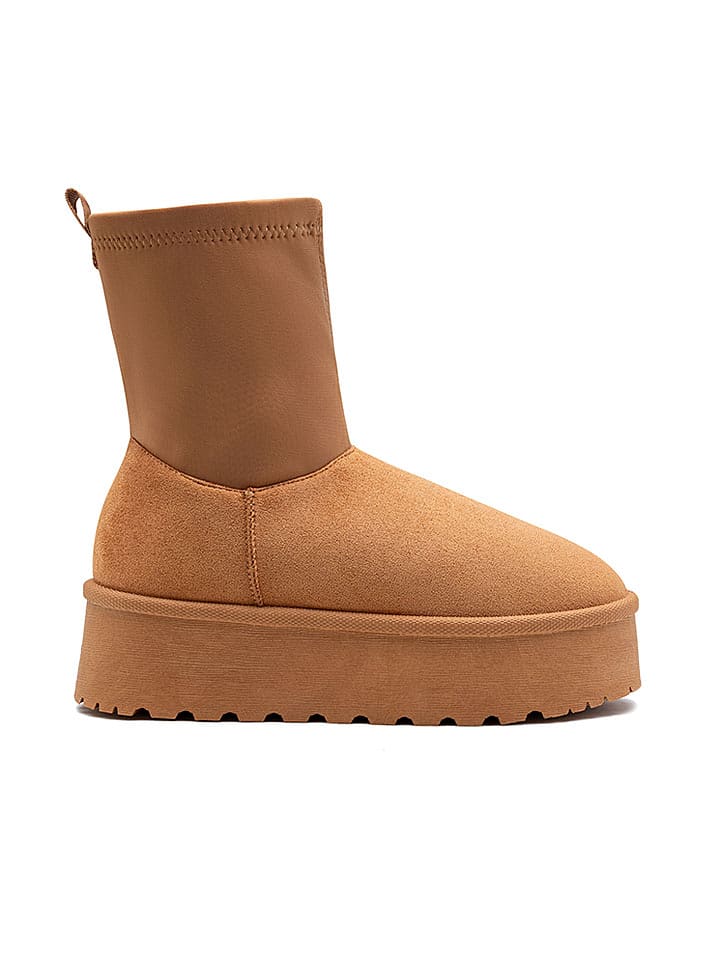 Foreverfolie Botki w kolorze jasnobrązowym rozmiar: 36