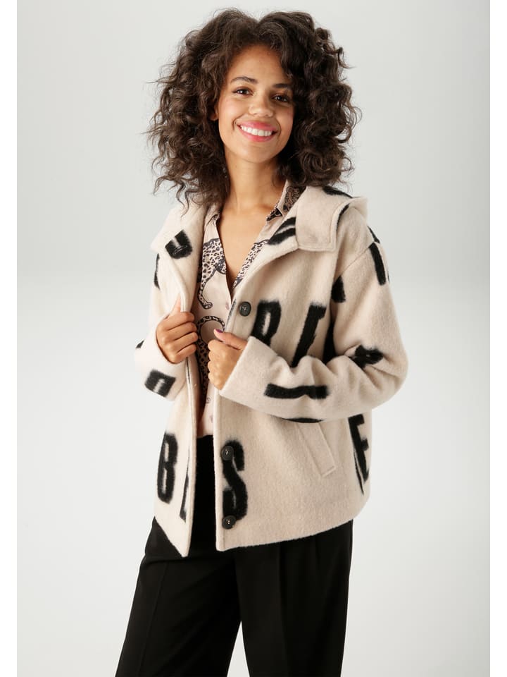 Aniston Kurtka przejściowa w kolorze beżowym rozmiar: 38