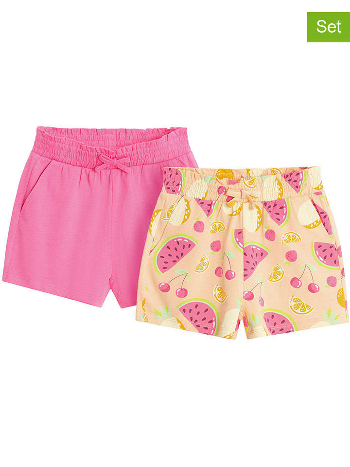 COOL CLUB Szorty (2 pary) w kolorze żółto-różowym rozmiar: 98