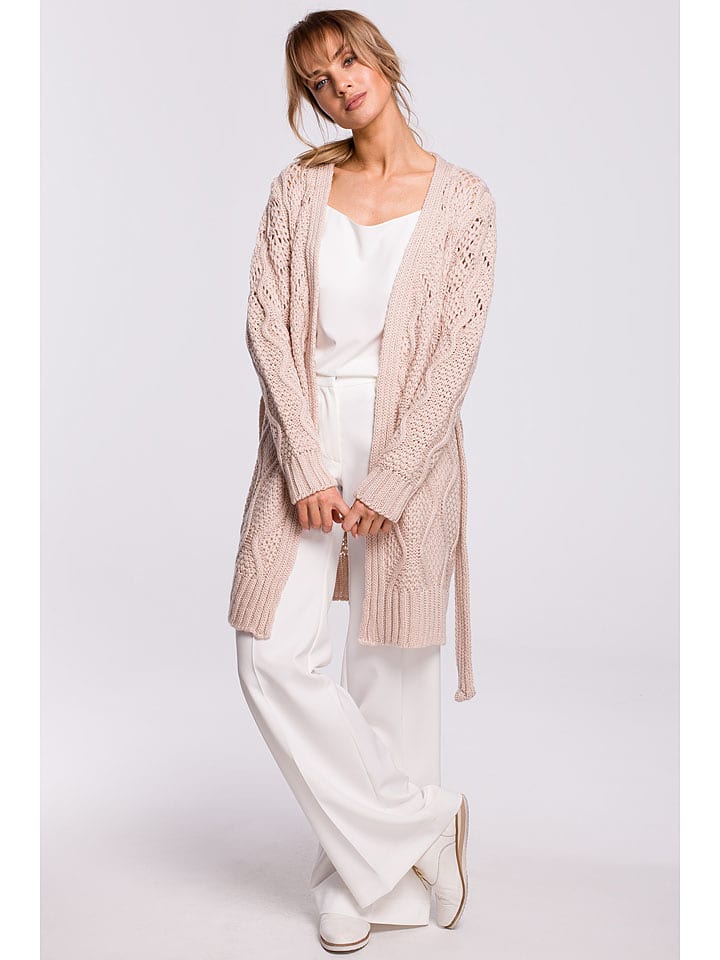 made of emotion Kardigan w kolorze jasnoróżowym rozmiar: L/XL