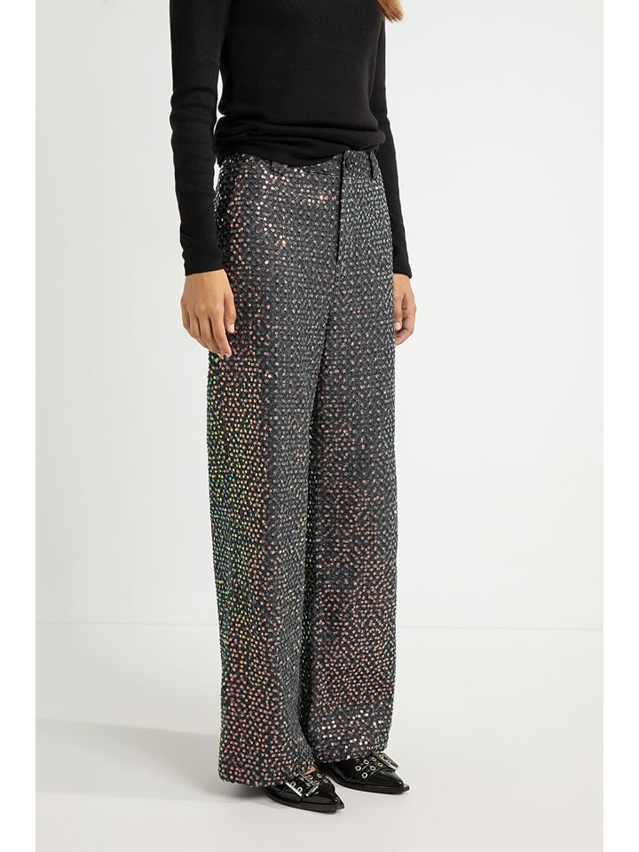 Josephine & Co Dżinsy "Freddy" - Comfort fit - w kolorze ciemnoszarym ze wzorem rozmiar: 36