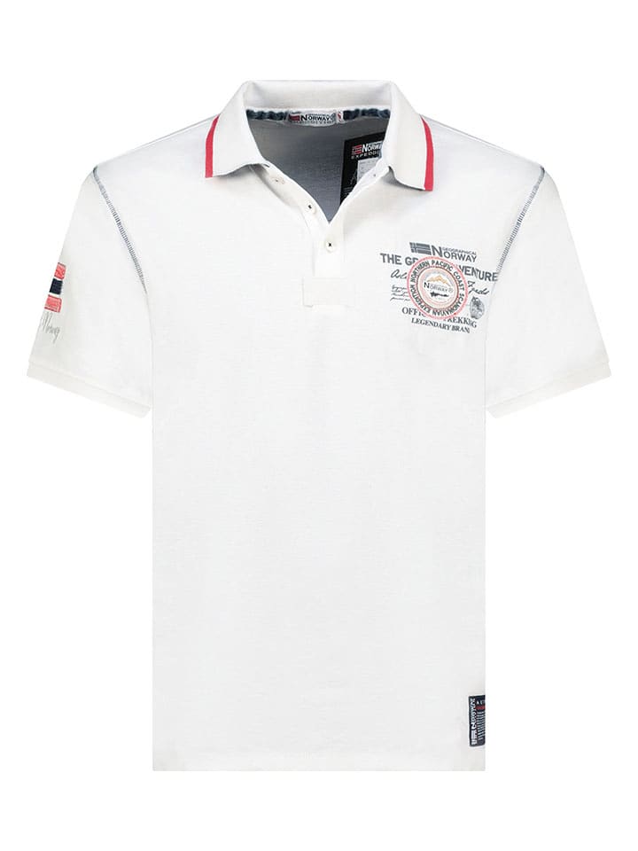 Geographical Norway Koszulka polo "Kilsvik" w kolorze białym rozmiar: S