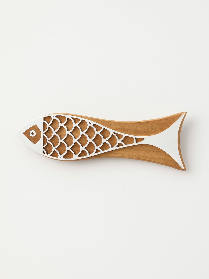 Samimi Stempel "Fish" w kolorze jasnobrązowo-białym - 17 x 5 cm rozmiar: onesize