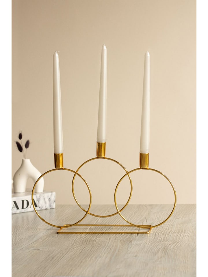 Lucky Bees Świecznik w kolorze złotym - 33,5 x 21 x 20,5 cm rozmiar: onesize