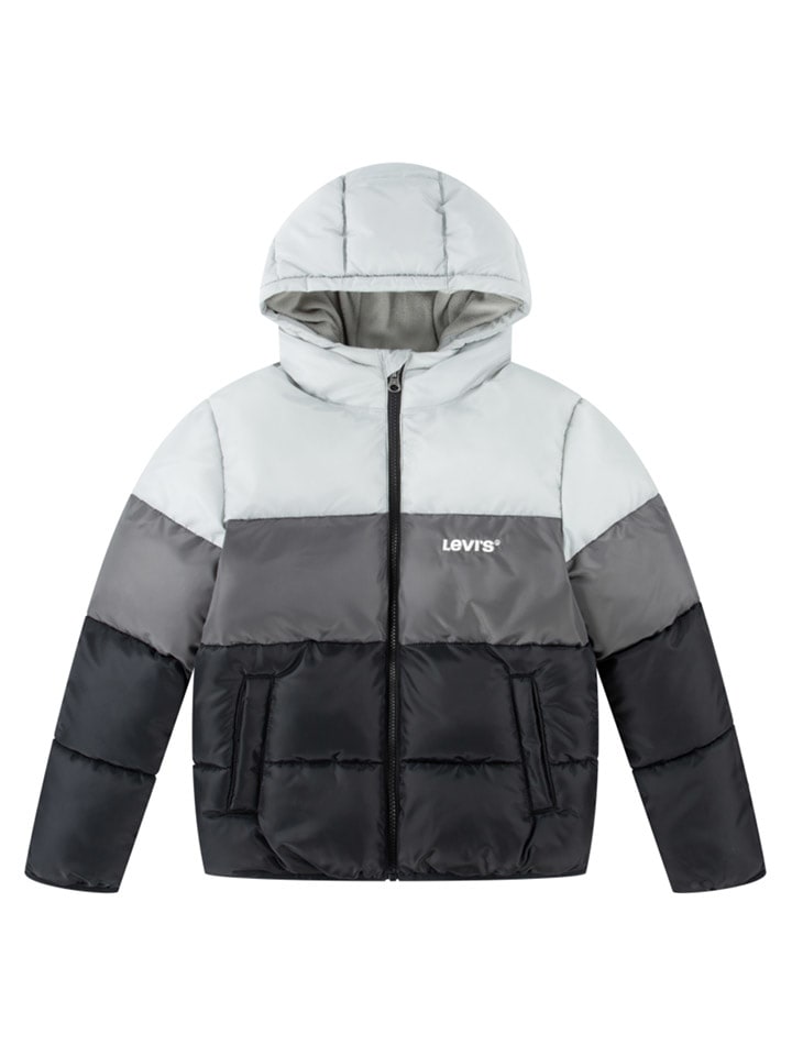 Levi's Kids Kurtka pikowana w kolorze czarno-szaro-białym rozmiar: 176