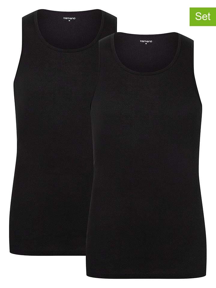camano Podkoszulki (2 szt.) w kolorze czarnym rozmiar: L