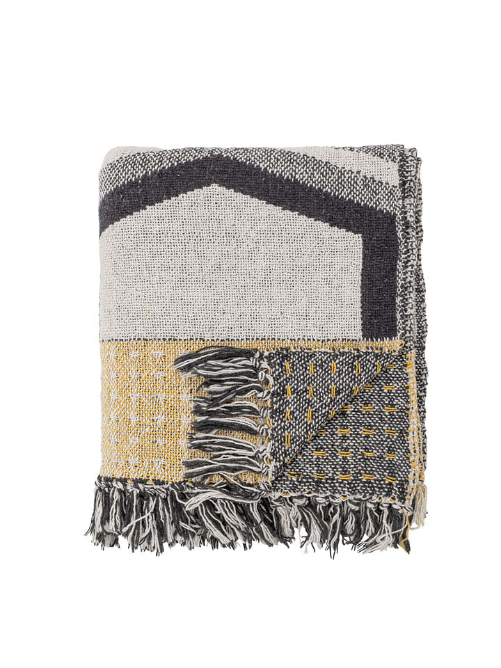 Bloomingville Koc "Alk" w kolorze szaro-granatowym - 160 x 130 cm rozmiar: onesize