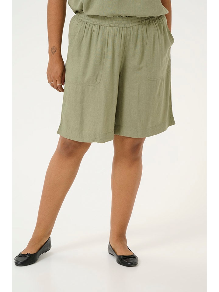 KAFFE curve Szorty w kolorze oliwkowym rozmiar: 46