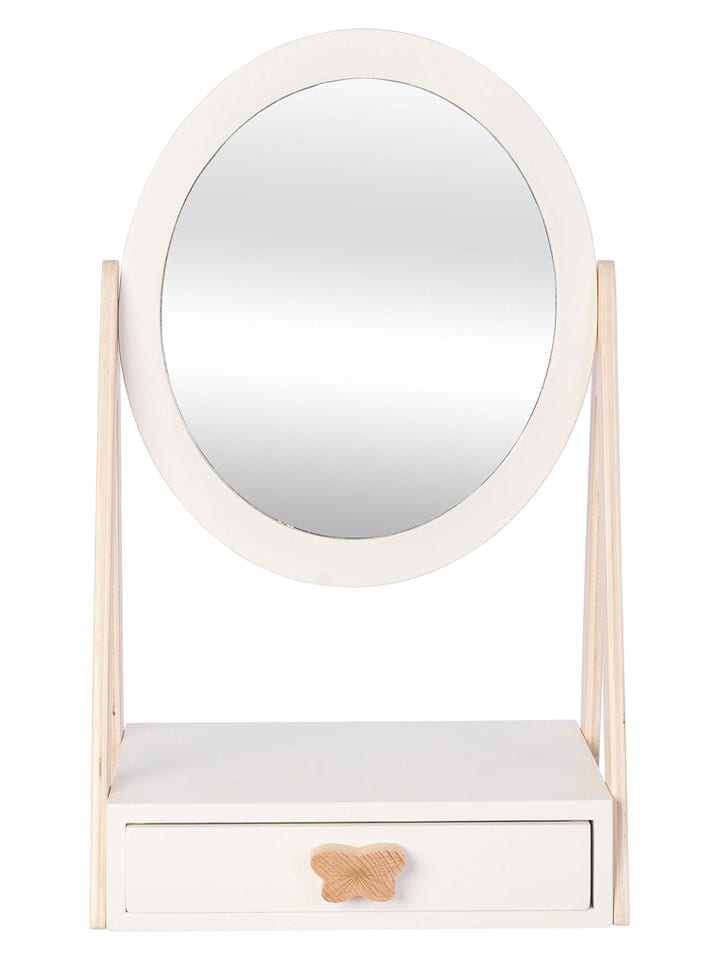 MAMAMEMO Lustro kosmetyczne w kolorze białym - 25 x 40 x 20 cm rozmiar: onesize