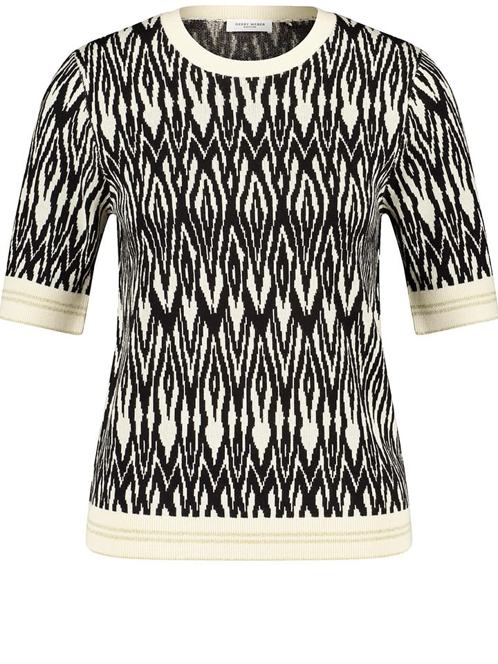 EDITION Sweter w kolorze czarno-kremowym rozmiar: 46