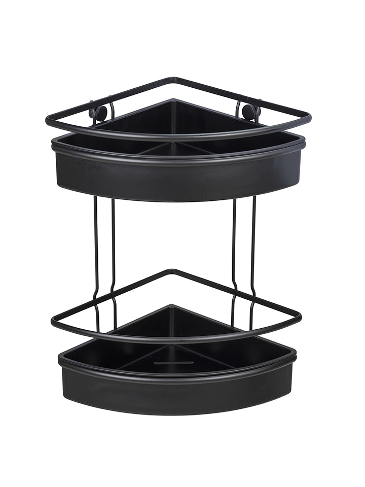 Wenko Półka narożna "Molinella" w kolorze czarnym - 30 x 35 x 21,5 cm rozmiar: onesize