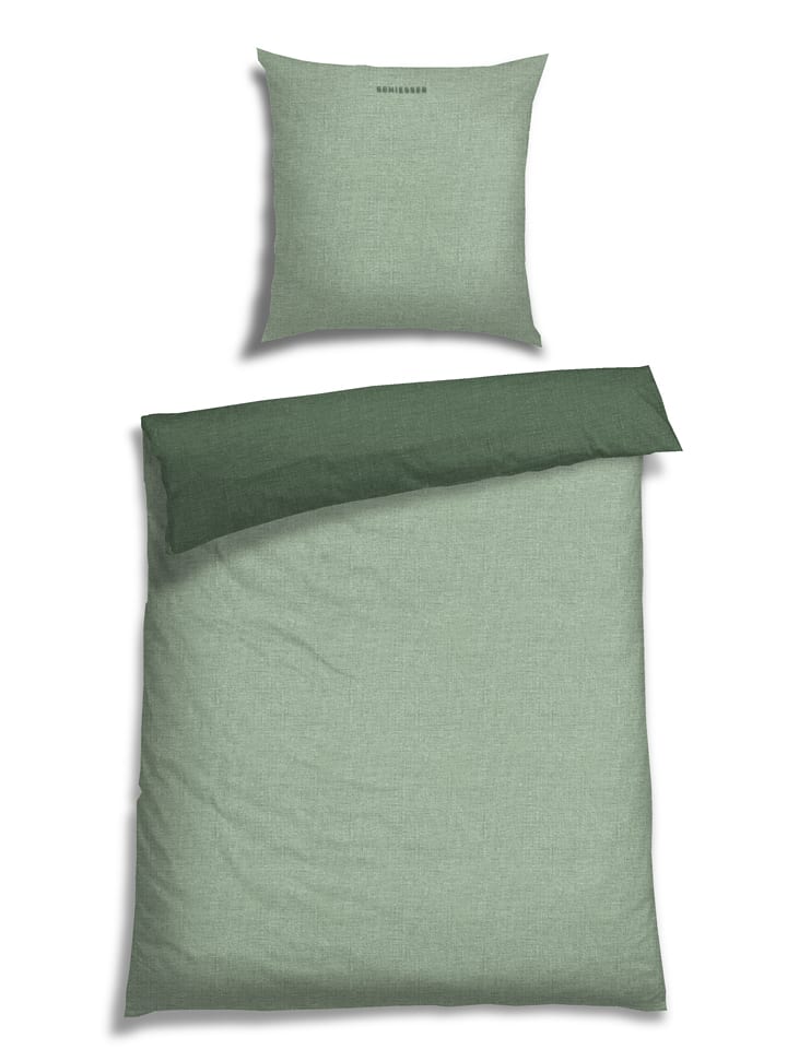 Schiesser Komplet pościeli renforcé w kolorze zielonym rozmiar: 155x220 cm