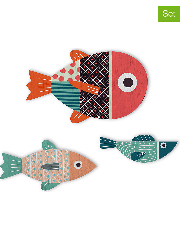 Folkifreckles Druki (3 szt.) "Tropical" na drewnie rozmiar: onesize