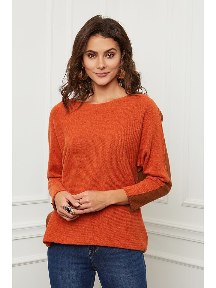 Joséfine Sweter "Aladin" w kolorze pomarańczowo-brązowym rozmiar: XL