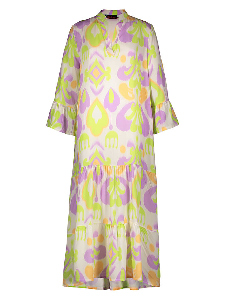 miss goodlife Sukienka w kolorze biało-jasnozielono-lawendowym rozmiar: XL