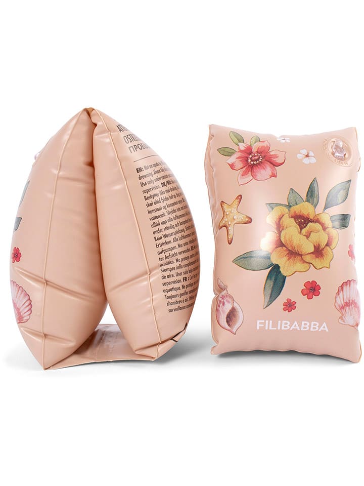 Filibabba Skrzydełka "Alfie - Ocean Blossom" w kolorze jasnoróżowym do pływania - 3+ rozmiar: onesize