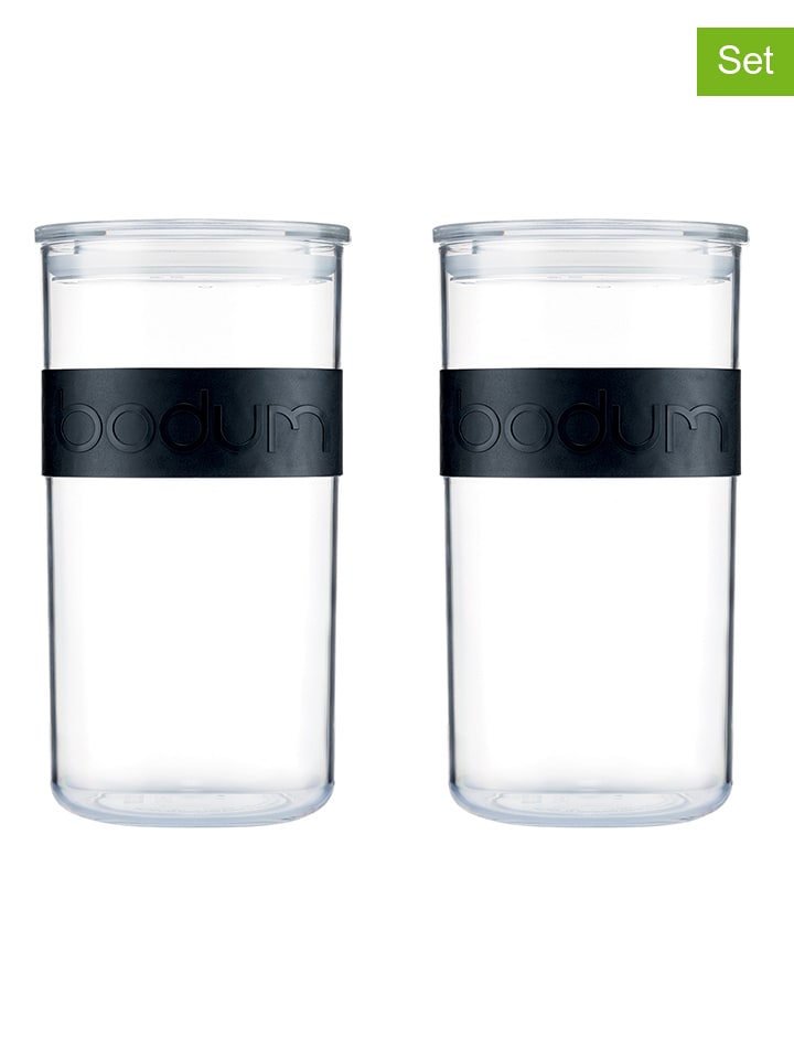bodum Pojemniki (2 szt.) "Presso" w kolorze czarnym - 2 l rozmiar: onesize