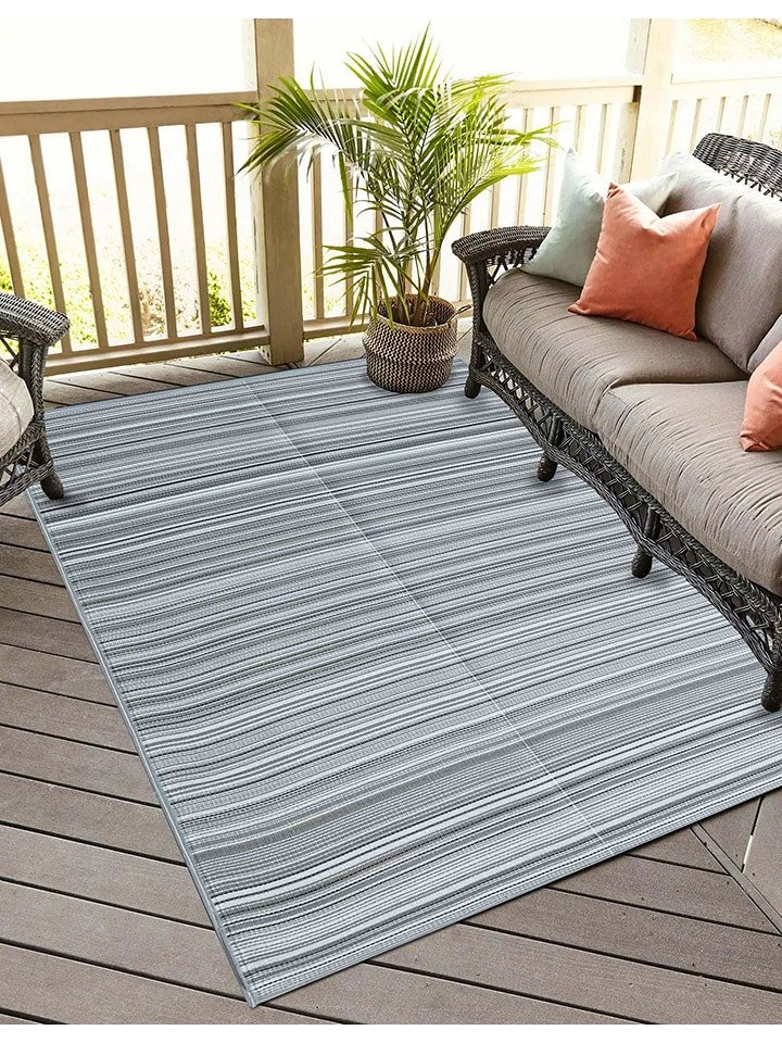 Conceptum Hypnose Dywan zewnętrzny "Hasir 008" w kolorze niebieskoszarym rozmiar: 150x210 cm