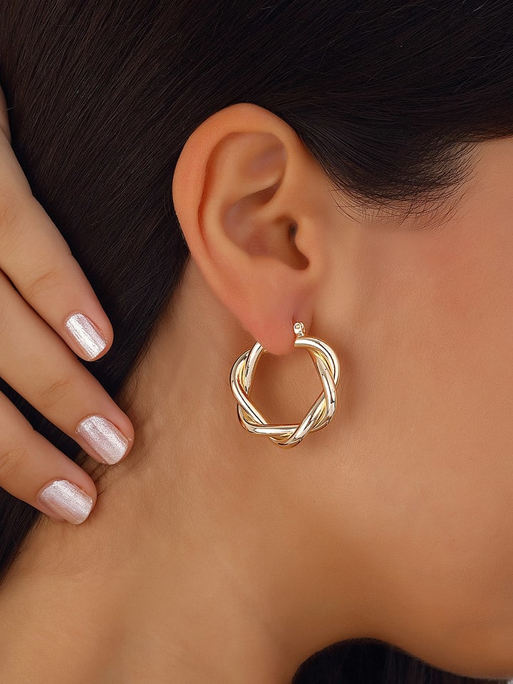 Nakkash Pozłacane kolczyki-kreole rozmiar: onesize