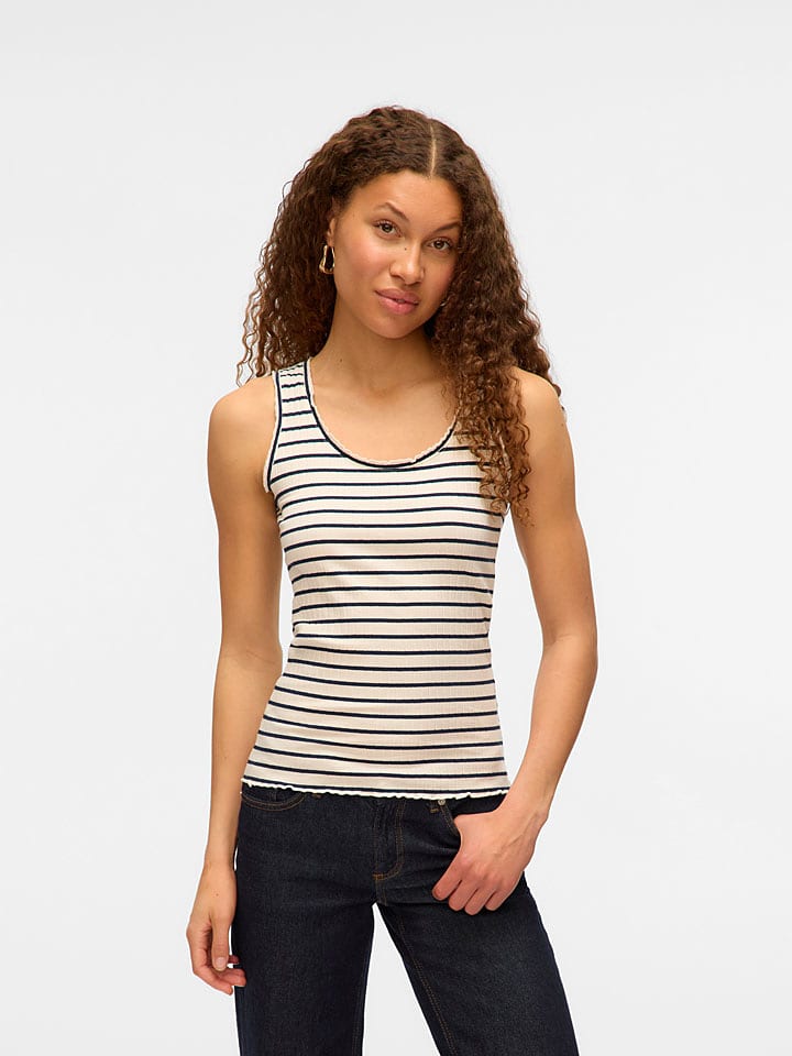 Vero Moda Top w kolorze kremowym rozmiar: XS