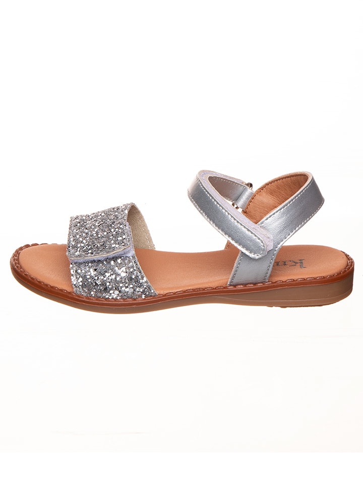 kmins Skórzane sandały w kolorze srebrnym rozmiar: 29