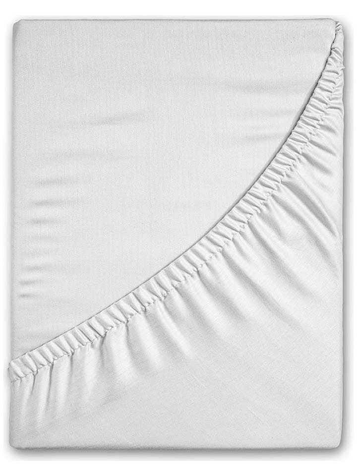 Good Morning Prześcieradło "Good Morning" w kolorze białym na gumce rozmiar: 90x200 cm