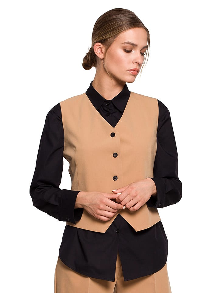 Stylove Kamizelka w kolorze beżowym rozmiar: XL