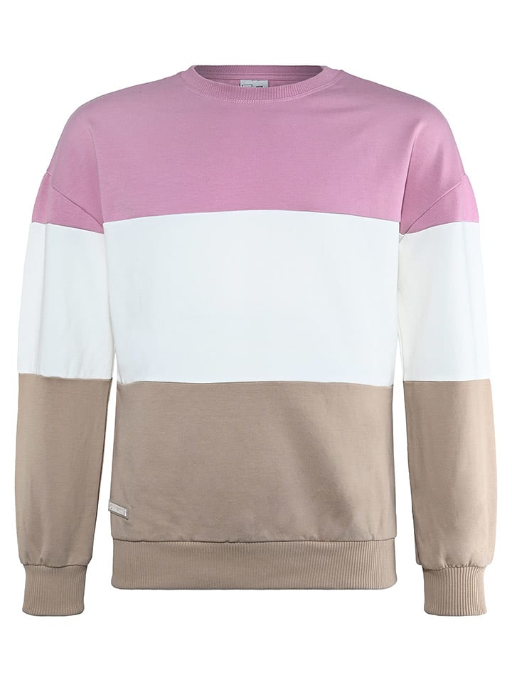 Blue Effect Bluza w kolorze beżowo-jasnoróżowo-białym rozmiar: 128