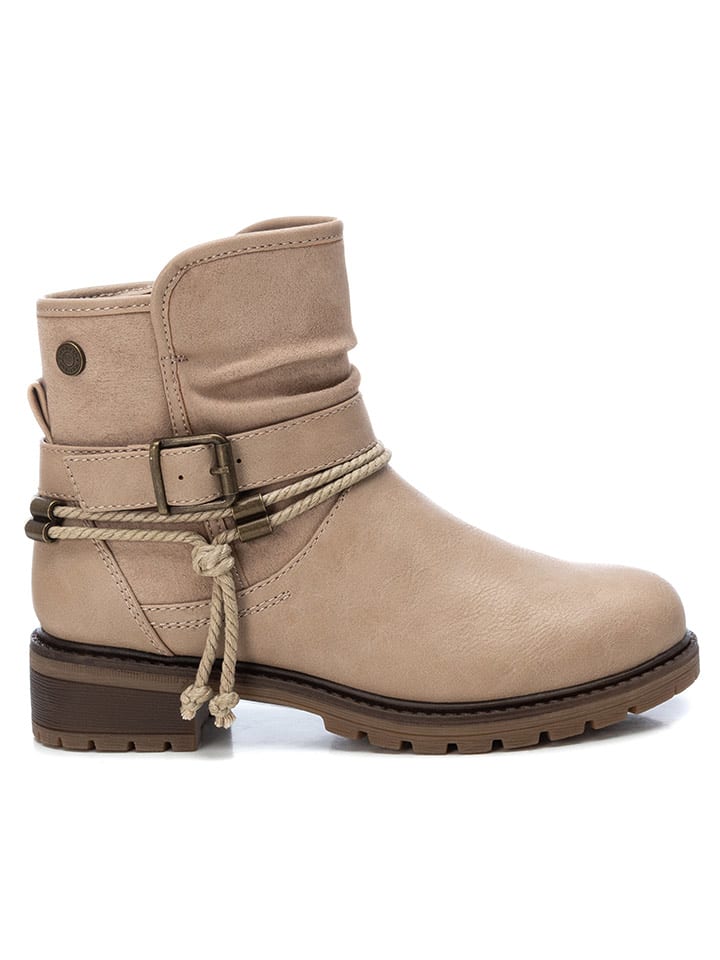 XTI Kids Botki w kolorze jasnobrązowym rozmiar: 32