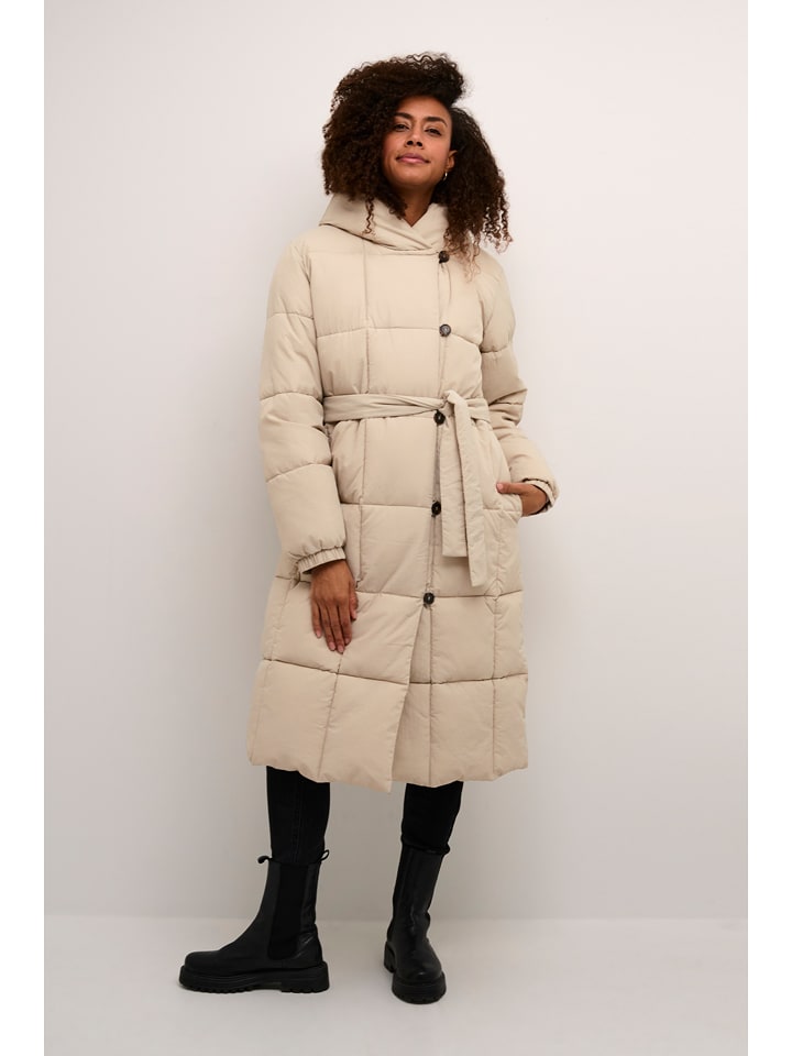 Kaffe Kurtka pikowana "Una" w kolorze beżowym rozmiar: 36