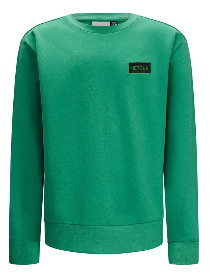 Retour Bluza "Sammy" w kolorze zielonym rozmiar: 134/140
