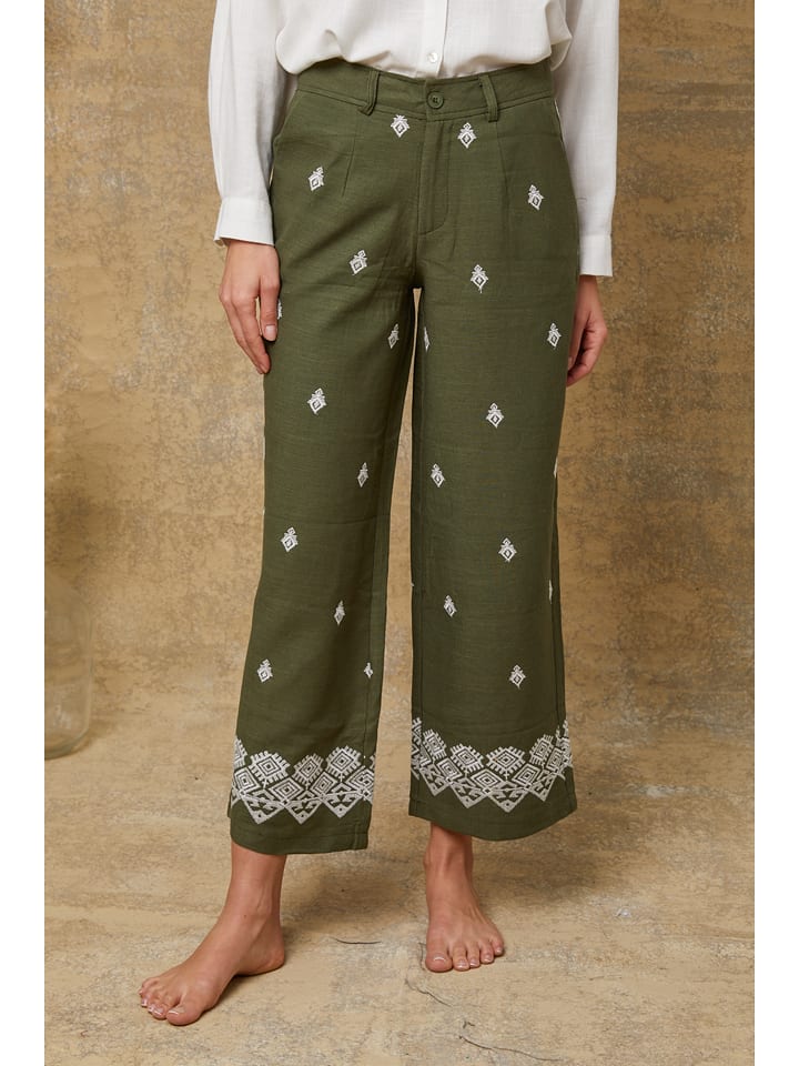 Joséfine Spodnie w kolorze khaki rozmiar: M