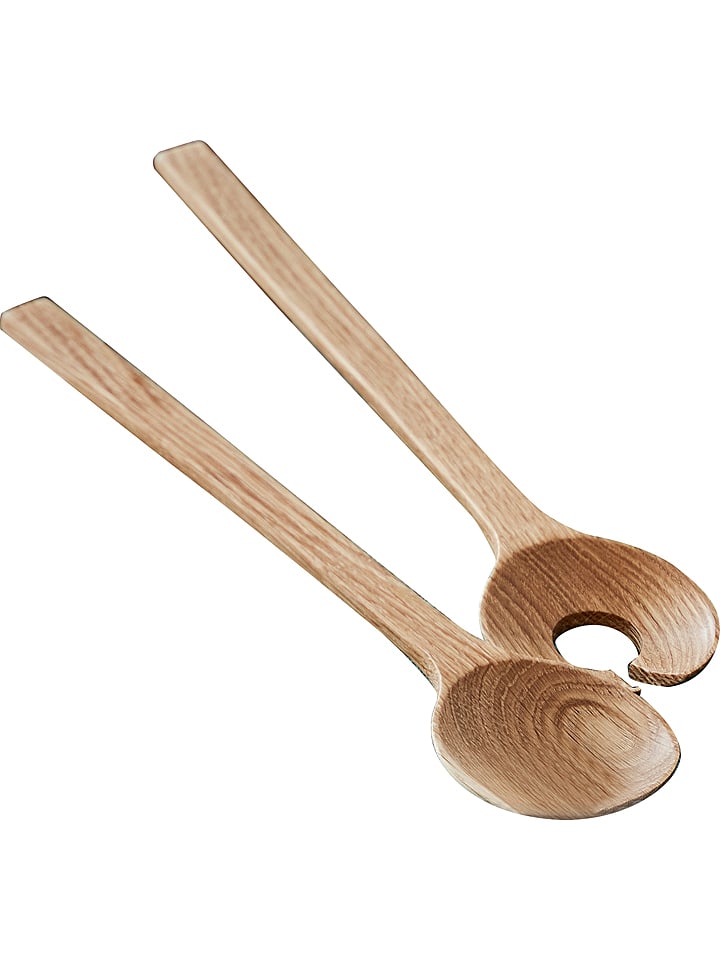 Bitz Sztućce w kolorze beżowym do sałaty - dł. 32 cm rozmiar: onesize