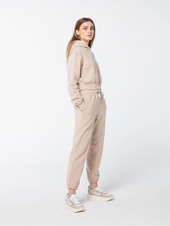 Basiclo Spodnie dresowe w kolorze beżowym rozmiar: S