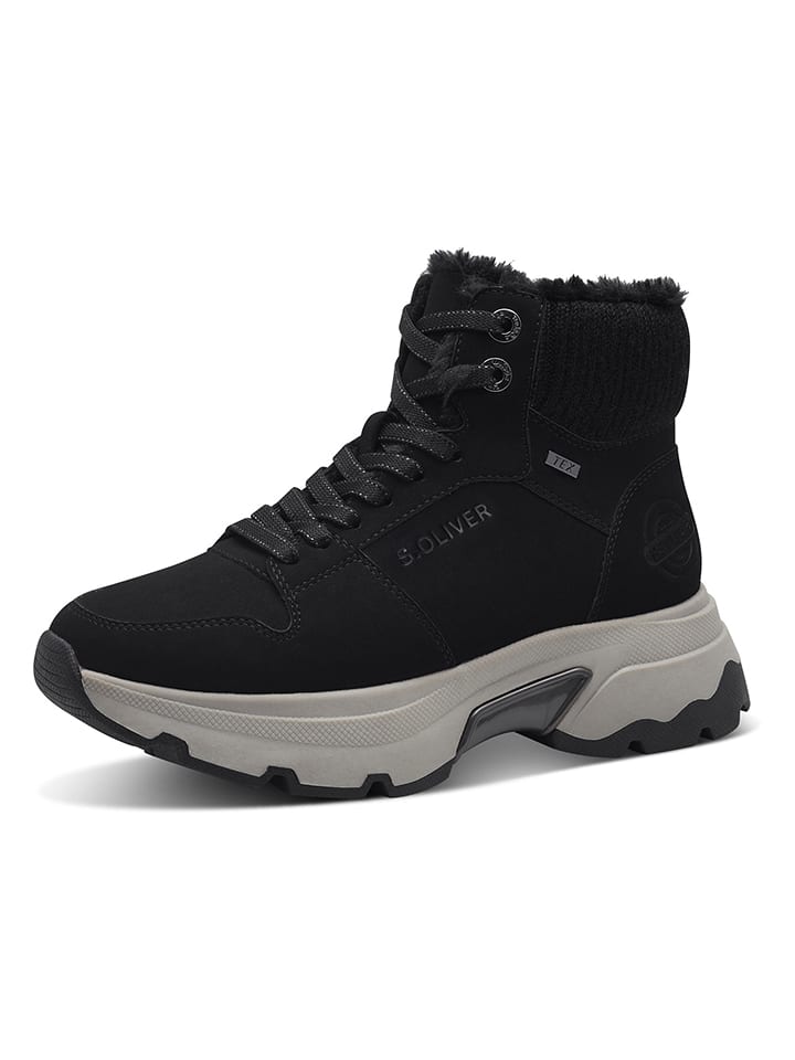 s.Oliver Botki zimowe w kolorze czarnym rozmiar: 37