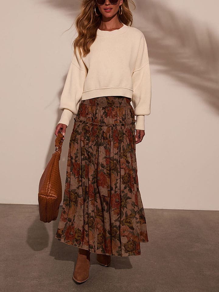 Milan Kiss Spódnica w kolorze jasnobrązowym rozmiar: XL