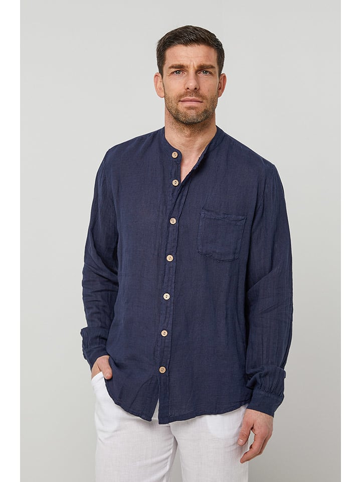 Rodier Lin Lniana koszula w kolorze granatowym rozmiar: M/L