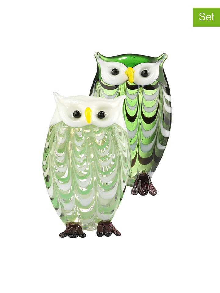 Onlylux Figurki dekoracyjne (2 szt.) "Bubi" w kolorze zielonym rozmiar: onesize