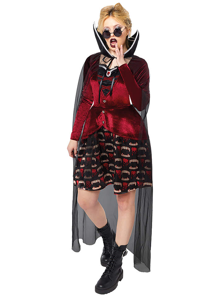 Carnival Party 2-częściowy kostium "Midnight Vampire" w kolorze czerwono-czarnym rozmiar: XL