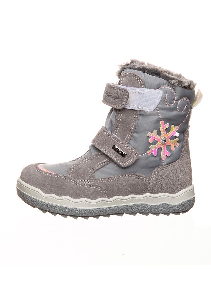 Primigi Skórzane kozaki zimowe w kolorze szarym rozmiar: 27