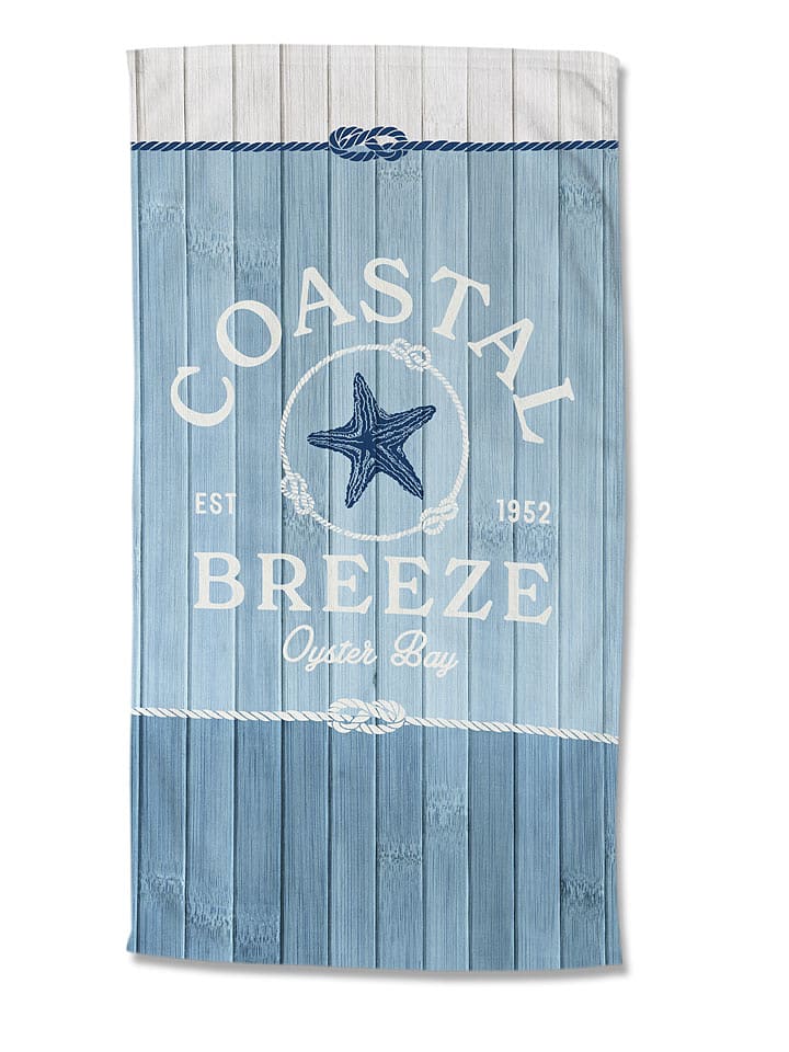 Good Morning Ręcznik plażowy "Breeze" w kolorze niebieskim rozmiar: 100x180 cm