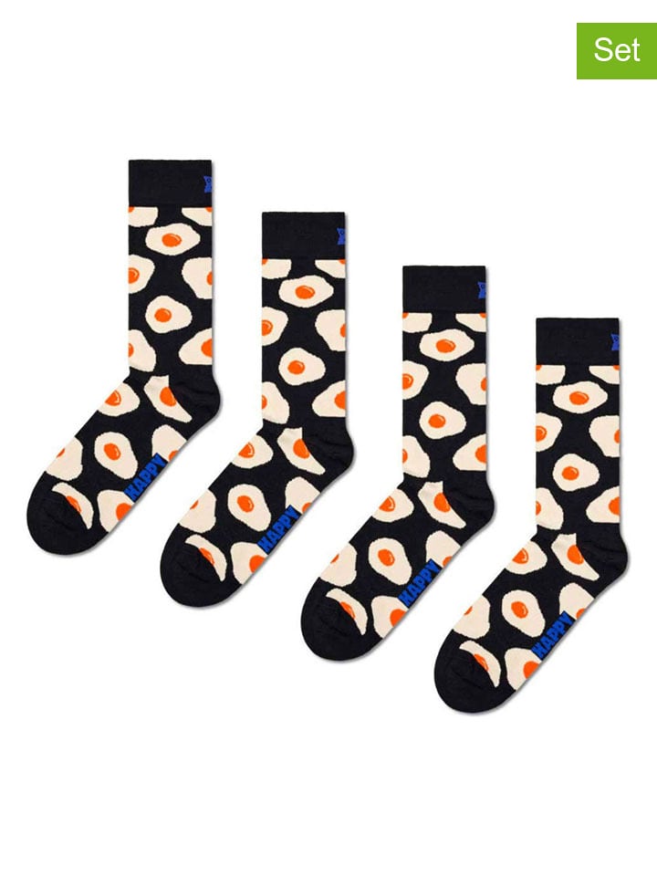 Happy Socks Skarpety (2 pary) w kolorze czarnym rozmiar: 36-40