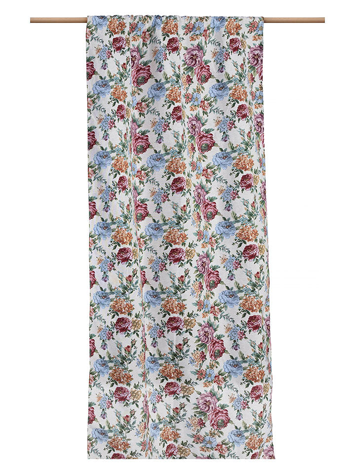 Really Nice Things Zasłona "Rosalia" w kolorze kremowo-jasnoróżowo-błękitnym - 300 x 140 cm rozmiar: onesize