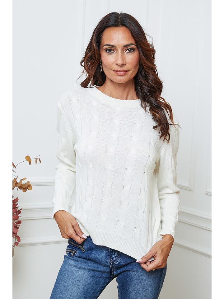 So Cachemire Sweter "Kirem" w kolorze kremowym rozmiar: L