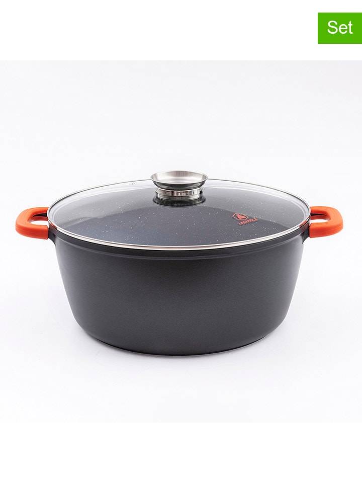 Laguiole 2-częściowy zestaw "Greblon" w kolorze szarym - 10,4 l rozmiar: onesize