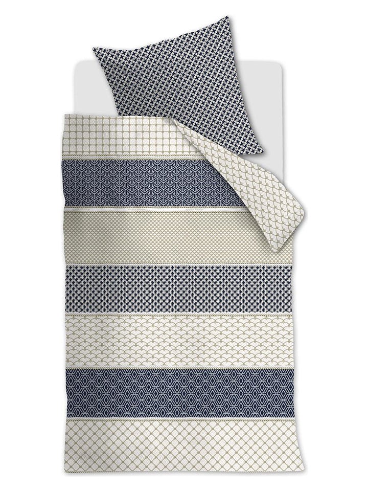 Rivièra Maison Komplet pościeli "Ropes" w kolorze granatowym rozmiar: 260x200/220 cm