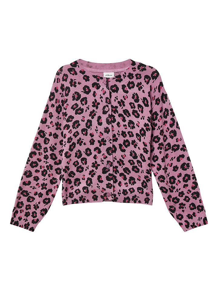 s.Oliver Kardigan w kolorze różowo-czarnym rozmiar: 116/122