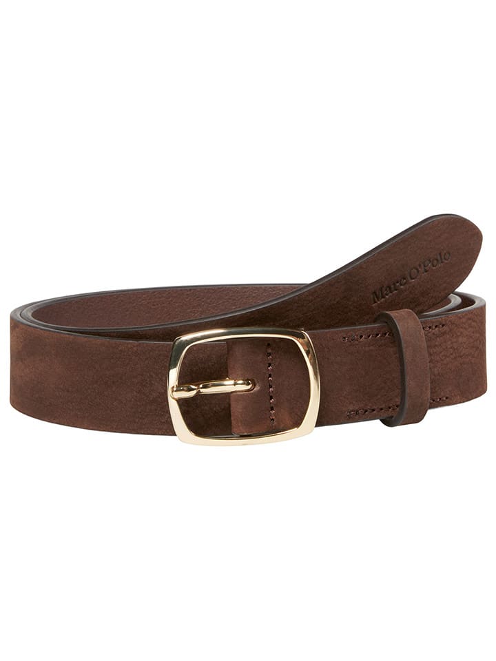 Marc O´Polo Skórzany pasek w kolorze brązowym rozmiar: 100